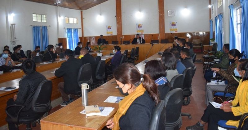 Section of the members attending the Wokha District Planning & Development Board meeting held at the DC’s Conference Hall on February 9. (DIPR Photo)